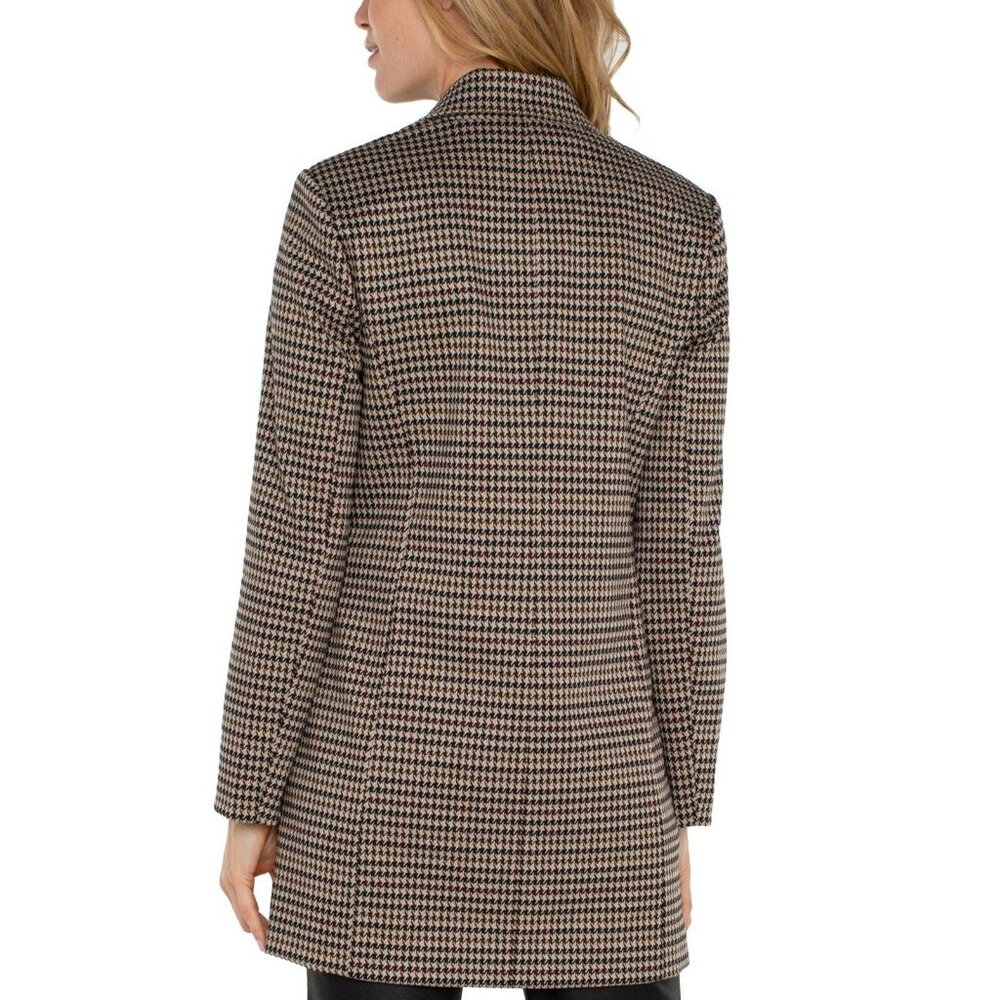 Liverpool Coat Womens Size XL Beige Black Tan Tweed Double Breasted $139 - Picture 2 of 6